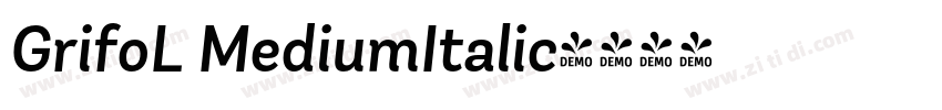 GrifoL MediumItalic字体转换